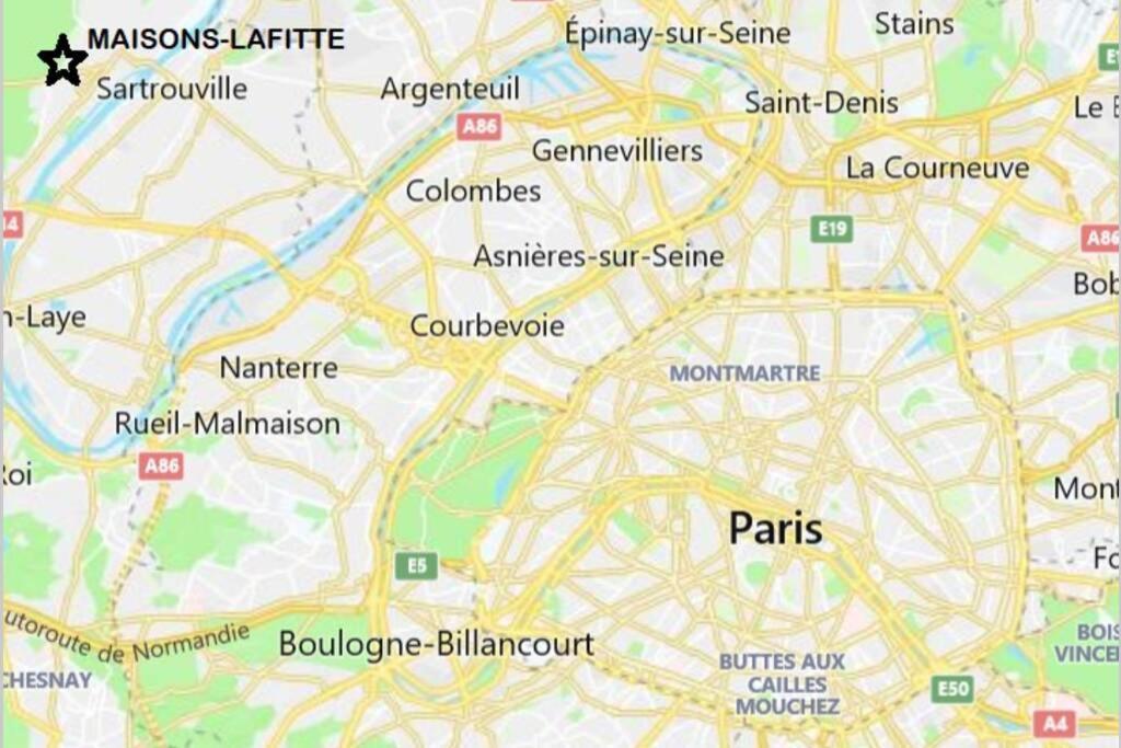 Apartament Appart'Terrasse - 20Mn Stade U Arena - Champs Elysees - Rer A Maisons-Laffitte Zewnętrze zdjęcie